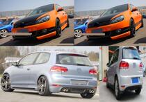 PU material Golf 6 modified RIEGER front lip rear lip side skirt small surround