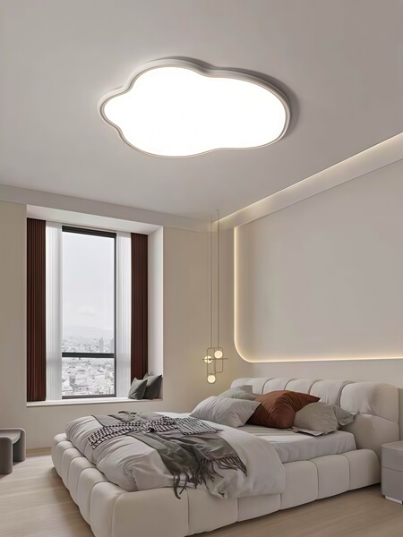 Gujiayou Eye Protection Children's Ceiling Light Modern Simple Led Full Spectrum Anti-Blue Light Cloud Lamp for Master Bedroom and Study Room