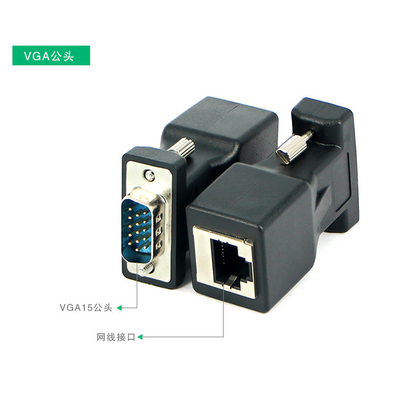 25年最新VGA转RJ45转接头推荐｜办公党必看！这根网线转接神器拯救老旧显示器-网络延长器-淘宝好物网