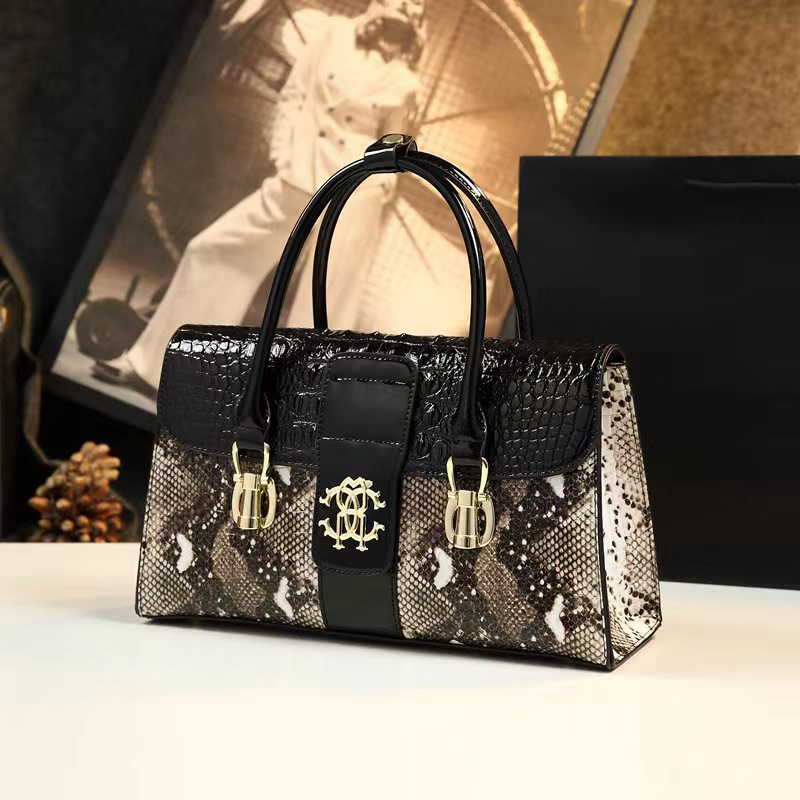 French Mk Sky Luxury Handbag for Women, New Model, Genuine Leather Crossbody Bag, High-End and Elegant Crocodile Pattern Texture Handbag