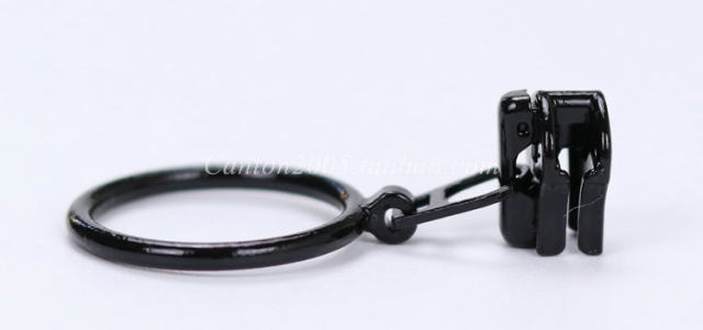 Japan No.3 metal zipper puller ring puller outer diameter 20mmDAR20 bright black C3