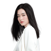 Rebecca wig for women full human hair hand-woven partial bangs medium-long straight hair fashion model trendy Internet celebrity headgear