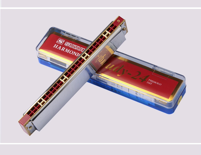 Suzuki Harmonica Nhật Bản 24 lỗ đa âm dành cho người lớn mới bắt đầu C Học sinh trẻ em Học tập tự học chơi nhạc cụ - Nhạc cụ phương Tây