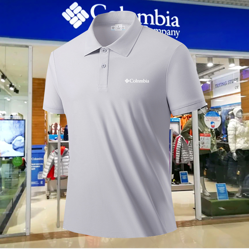Columbia Discount Polo Shirts for Men and Women, Ice Silk Quick-Drying Short-Sleeved New Style Summer Breathable Business Casual Lapel Polo Shirts Columbia Discount Polo Shirts for Men and Women, Ice Silk Quick-Drying Short-Sleeved New Style Summer Breathable Business Casual Lapel Polo Shirts