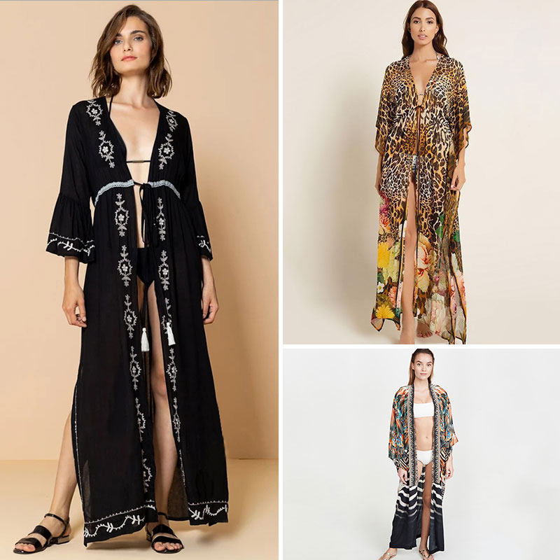 Seaside sunscreen bikini outer cardigan shawl New spa resort swimsuit long beach cover jacket jacket