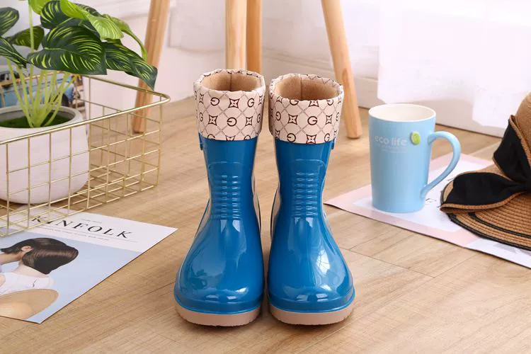 Giày đi mưa nữ ống dành cho người lớn đi mưa thời trang ủng bốn mùa giày không thấm nước