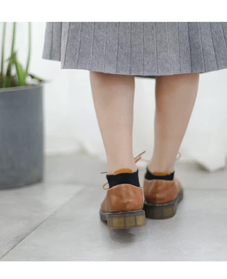 Mùa thu gai dầu nông miệng vô hình vớ vớ cotton sinh viên Nhật Bản Giày nữ thấp để giúp vớ cotton tat nu co ngan cao cap