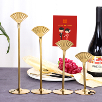 High-grade stainless steel wedding table card creative table number plate clip number clip wedding banquet table card bracket