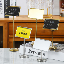 Stainless steel table sign restaurant buffet dish display sign price tag clip table sign price sign table card holder