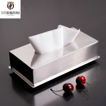 European high-grade thickened stainless steel tissue box Table tissue holder Napkin holder pumping paper rack KTV tissue box