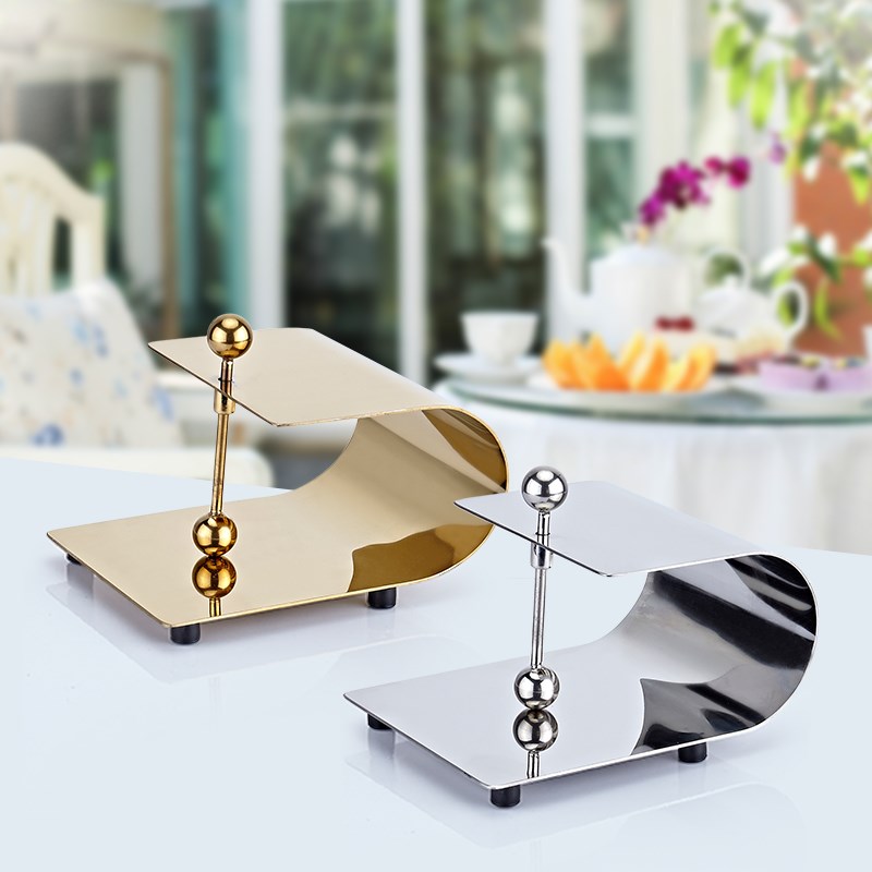 Fashion Stainless Steel Paper Towel Rack Extractable Toilet Paper Shelf Hotel Dining Room Table Napkin Holder Square Paper Rack Press Paper Base