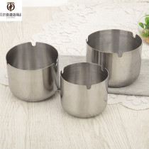 Stainless steel round ashtray creative large personality home trend office living room metal windproof ashtray