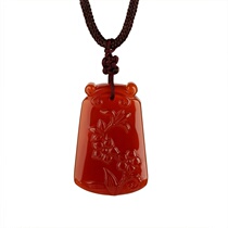 A Stone transfer rich and rich flowers natural agate pendant original personality hanging pendant necklace female gift