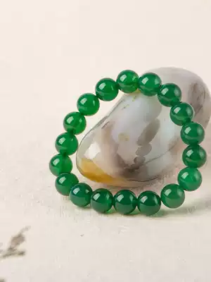 A stone natural green agate bracelets, boys and girls, lovers, Crystal hands, Jade, transfer beads, jewelry