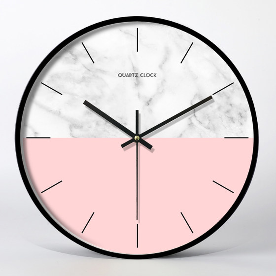 Nordic clock wall clock living room creative modern clock quartz clock wall watch bedroom mute personality large home