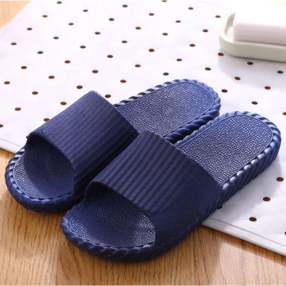 Slippers for men in summer bathroom home indoor non-slip soft sole men's thick sole wear-resistant men's trendy one-line sandals slippers