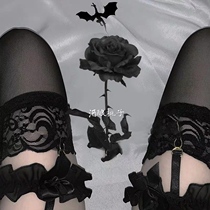 Wine peach ultra-thin free sex stockings female sense of black bed temptation boyfriend thin half-leg socks