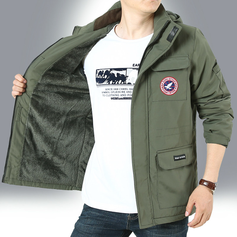 2022 Spring and Autumn New Jacket Men's Jacket Mid-length Waterproof and Windproof Loose Large Size Quick-drying Jacket