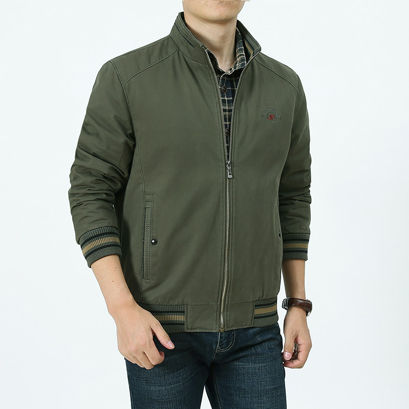 2021 Jacket male spring - autumn coat pilot baseball suit male new cotton - Korean jacket tide