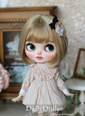 taobao agent Dailydolly [Bobo] Blythe small cloth wig BOBO head mushroom head is divided into small pear flower wave head