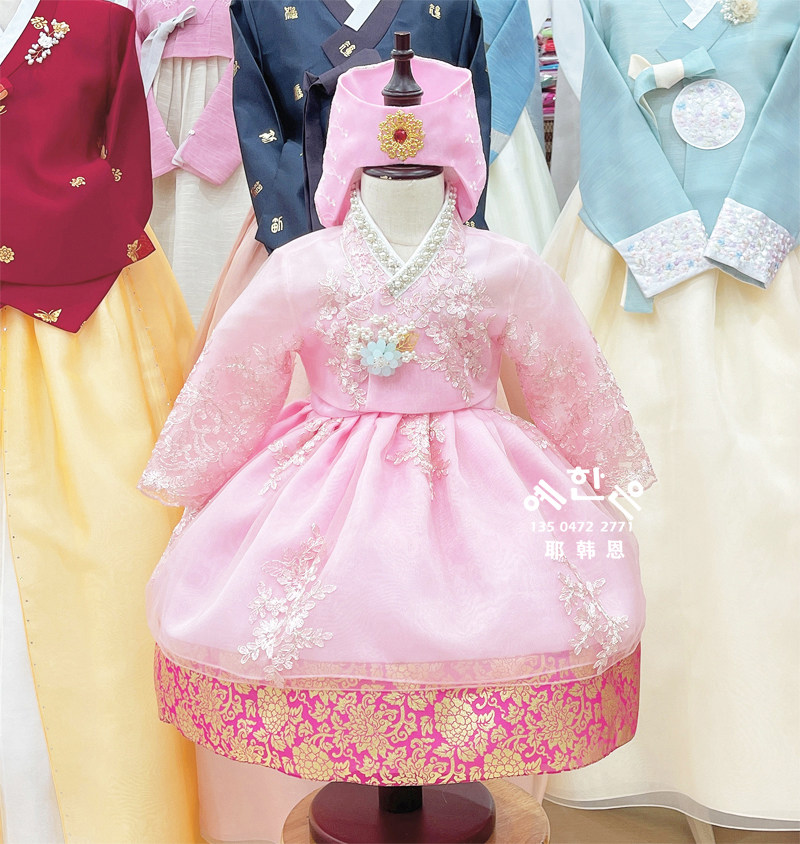 Korean imported fabric girl a year old Han clothing improved Han clothing TZ8181