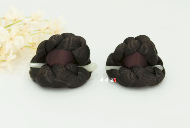 Korean original imported wig pan head palace pan head wig brown YE-F1303