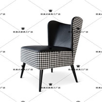 Nordic fabric sofa chair Modern simple small single living room bedroom chair European cafe leisure sofa chair
