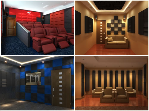 Home theater Listening room Recording studio Acoustic design Rendering