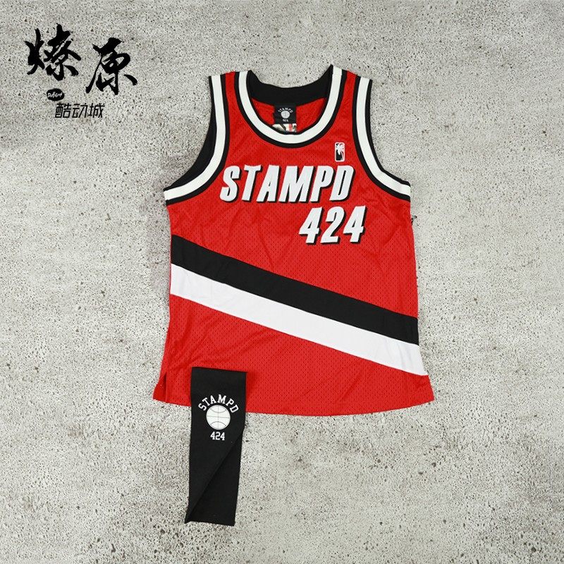 Original equipment STAMPD x 424 BASKETBALL TANDESKTOP 18SS basketball vest jersey
