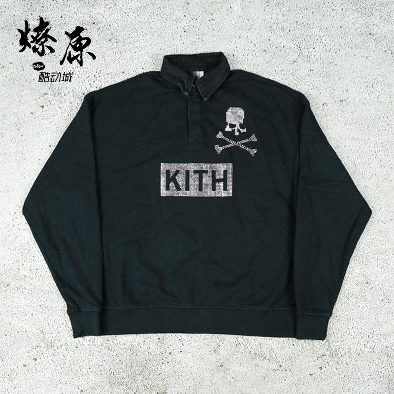 Liaoyuan equipment Kith x MMW japan Rugby 19SS joint diamond chest logo sweater