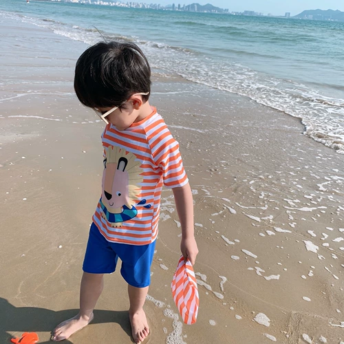 Детский быстросохнущий купальник для мальчиков, раздельные штаны для раннего возраста для плавания