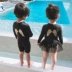 Áo tắm cho trẻ em trai Chàng trai em bé Trung và nhỏ Áo tắm cho trẻ em một mảnh Áo tắm dài tay chống nắng Hàn Quốc Bộ đồ bơi thủy triều - Bộ đồ bơi của Kid