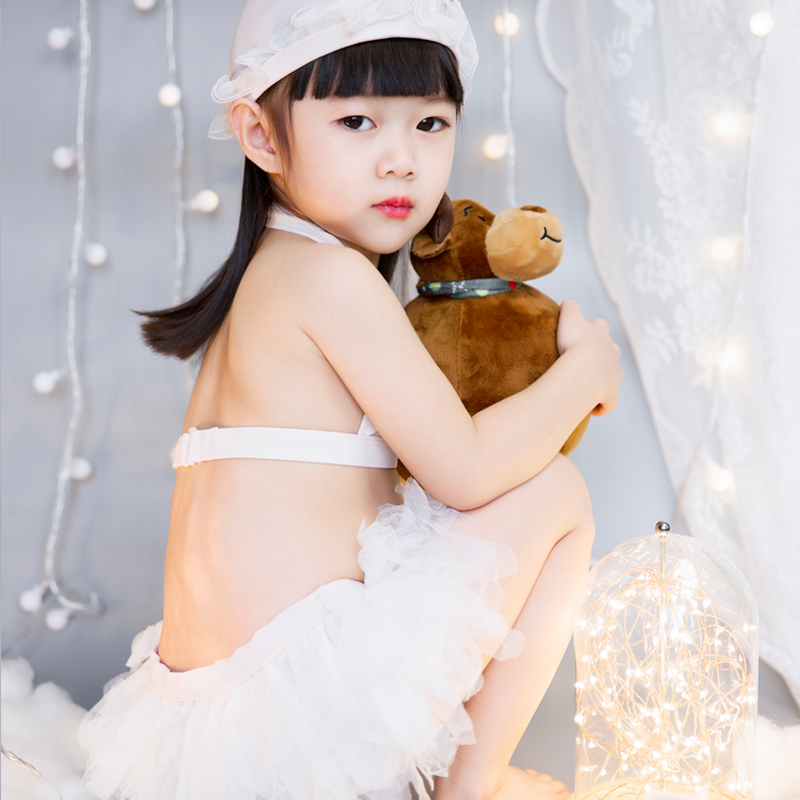 Đồ bơi cho trẻ em gái Chia bikini Em bé sơ sinh Cô gái Xiêm Hàn Quốc Áo tắm nhỏ thiên nga dễ thương - Bộ đồ bơi của Kid đồ tắm em bé