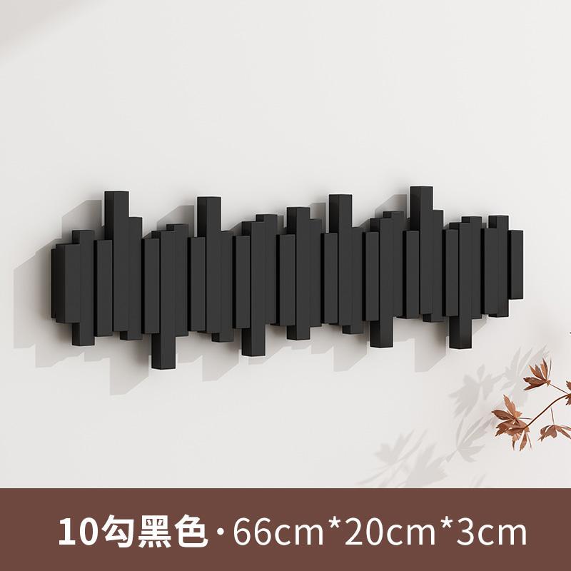 Solid Wood Piano Key Coat Rack Wall Hook Bedroom Entryway Entryway Storage No-Drill Coat Rack