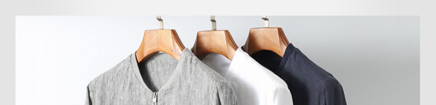 Mùa xuân 2019 áo khoác mới bằng vải lanh nam màu sắc giản dị áo khoác mỏng phần cotton và quần áo bóng chày vải lanh màu trắng - Áo khoác đôi áo thun nam