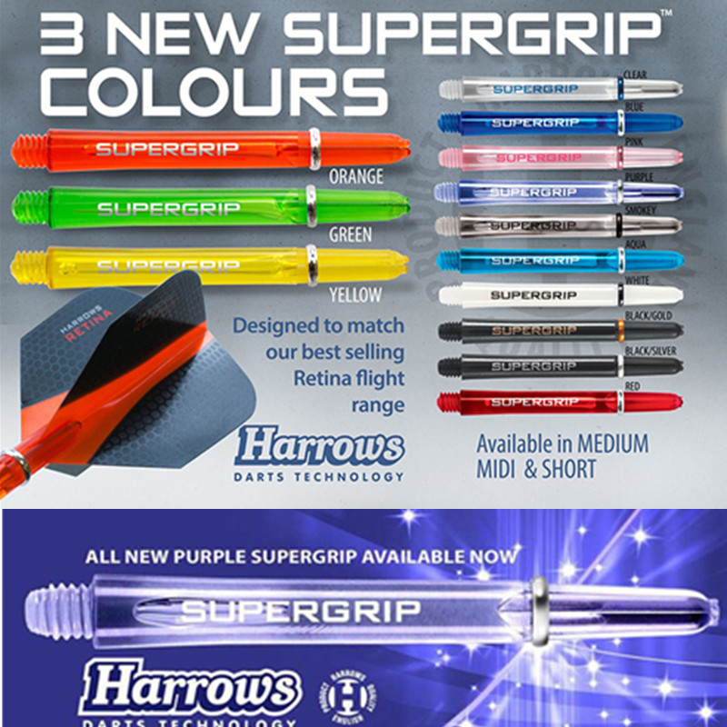 Harrows Original Professional Match Dart Rod Supergrip High Strength Nylon Dart Rod