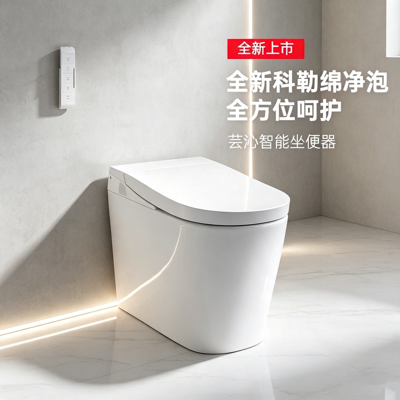 Kohler Yunqin Fully Intelligent Toilet with Remote Control, Integrated Ceramic Toilet with Foam Shield, Foot-Sensing Flip Lid 36273t Kohler Yunqin Fully Intelligent Toilet with Remote Control, Integrated Ceramic Toilet with Foam Shield, Foot-Sensing Flip Lid 36273t