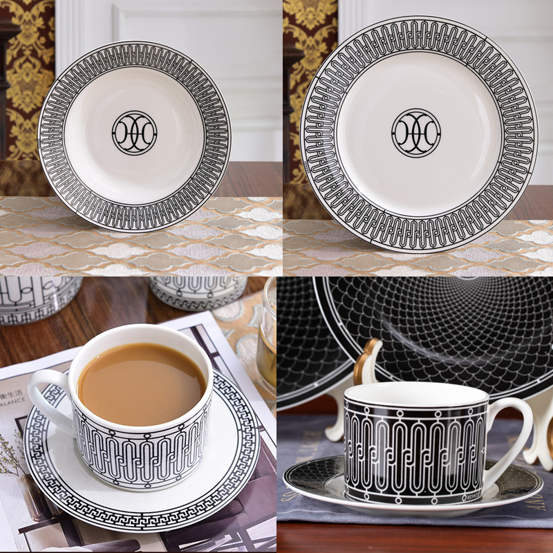 deco series European-style ceramic Western dinner plate Coffee cups Saucepan Trays Home Plate Refreshment Fruit Swing Table Decorative Trays