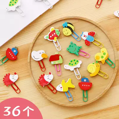 36 cartoon clip needle bookmark creative cute clip clip color animal shape candy color girl heart