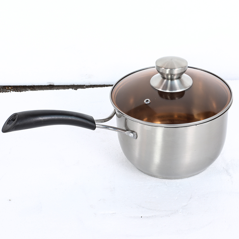 Haizhida commercial electromagnetic furnace special stainless steel single 18cm dairy pot cooked noodle dumplings spicy hot pot