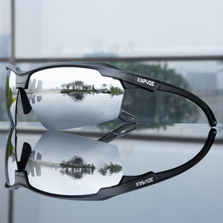 卡普沃kapvoe骑行眼镜偏光变色太阳镜防风镜户外运动跑步眼镜