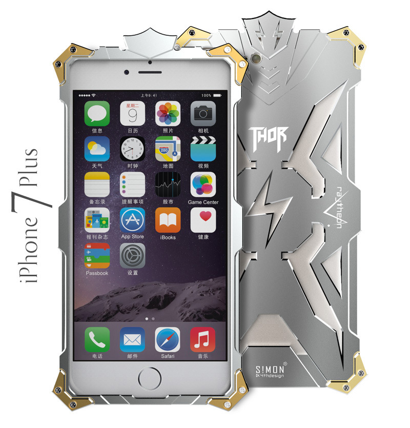 SIMON THOR Aviation Aluminum Alloy Shockproof Armor Metal Case Cover for Apple iPhone  7 Plus & iPhone 7