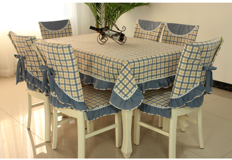 Bàn cà phê khăn trải bàn bằng vải hình chữ nhật cotton và vải lanh kẻ sọc tươi bàn ăn vải ghế đệm ghế ăn đặt ghế nhà tấm trải bàn nhựa