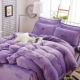 Mua một tặng bốn! Chăn nhung dày mùa đông bộ đồ giường ấm áp flannel san hô chăn - Quilt Covers