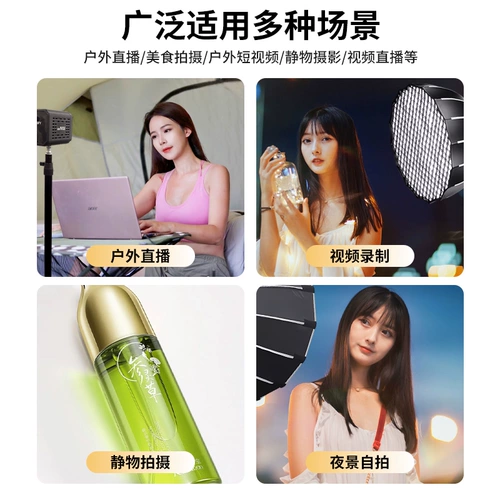 60 Вт Портативный открытый живой вещательный вещательный свет всегда на фотографиях световой световой ручной портативные портретные портреты с пилкой