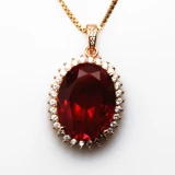 Рубиновая универсальная подвеска из Мьянмы, в корейском стиле, серебро 925 пробы, с драгоценным камнем