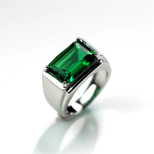 Прямоугольное кольцо, серебро 925 пробы, в корейском стиле, с драгоценным камнем