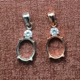 Золотая подвеска, ожерелье, инкрустация камня, серебро 925 пробы, японские и корейские, розовое золото, золото 750 пробы, с драгоценным камнем