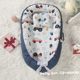 ins foldable removable and washable portable crib anti-pressure mid-bed bionic ຕຽງນອນເດັກນ້ອຍທີ່ຖອດອອກໄດ້ຢ່າງເຕັມສ່ວນ ໝອນເດັກນ້ອຍເດີນທາງ