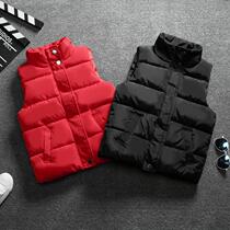 Boys and girls stand-up collar vest big boy down cotton spring and autumn childrens winter thickened vest vest